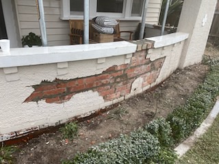 brick wall repaired