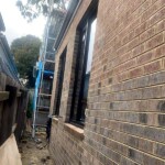 Custom brick work wall around windows by Alternative Bricklaying Custom brick work wall around windows